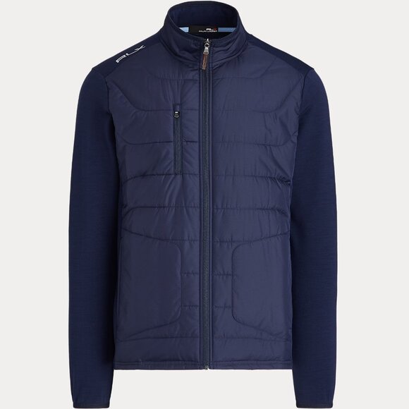 RLX Ralph Lauren Golf Men’s Cool Wool Paneled Stretch Terry Jacket Navy, Size M - Picture 2 of 14